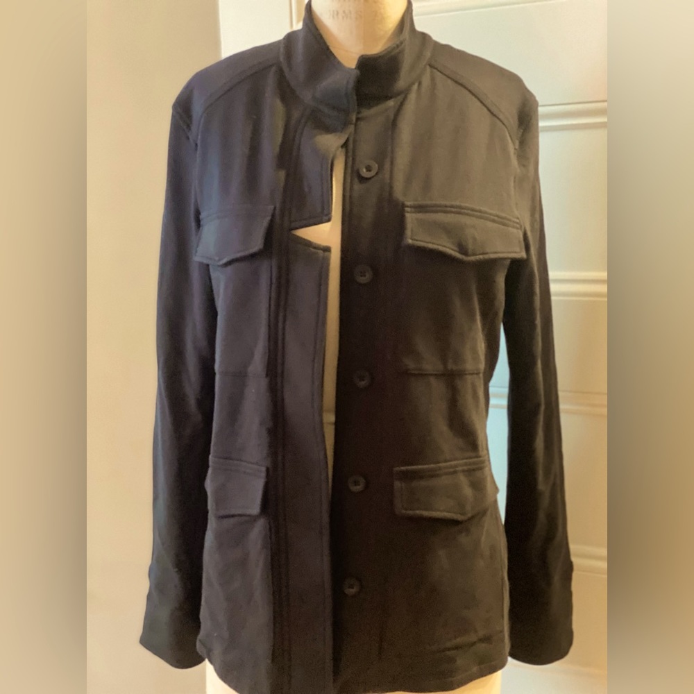 Knit military jacket